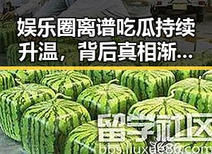 娱乐圈离谱吃瓜持续升温，背后真相渐渐浮出水面🤔